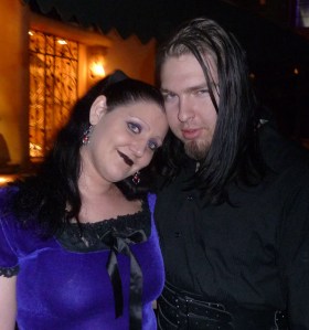 Alex and I on the back patio of the club