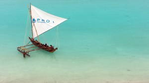 proa boat being launched